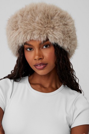 Alo Yoga Faux Fur Wintersun Headband Vlasové Doplnky Hnede | Alo Yoga Slovensko SK-CEGOIK607