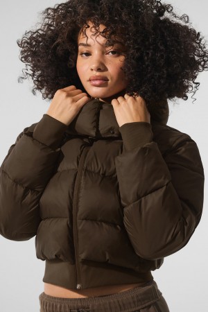 Alo Yoga Foxy Puffer Bunda Damske Hnede | Alo Yoga Slovensko SK-UBJPMT320