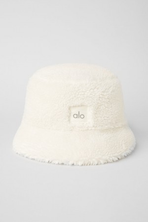 Alo Yoga Foxy Sherpa Bucket Klobuk Biele | Alo Yoga Slovensko SK-PVANLW182