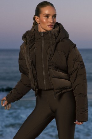 Alo Yoga Glacier Puffer Bunda Damske Hnede | Alo Yoga Slovensko SK-ENWJZV961