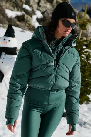 Alo Yoga Glacier Puffer Bunda Damske Tmavo Zelene | Alo Yoga Slovensko SK-SXWDVT064