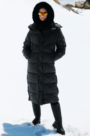 Alo Yoga Gold Rush Trench Puffer Bunda Damske Čierne | Alo Yoga Slovensko SK-AWLDEZ807