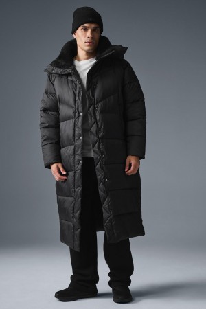 Alo Yoga Gold Rush Trench Puffer Bunda Panske Čierne | Alo Yoga Slovensko SK-GUSFKR281