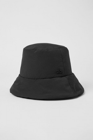 Alo Yoga Good Shade Puffer Bucket Klobuk Čierne | Alo Yoga Slovensko SK-PATOUS837