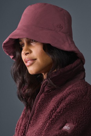Alo Yoga Good Shade Puffer Bucket Klobuk Bordove | Alo Yoga Slovensko SK-FICDTH068