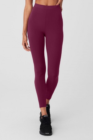 Alo Yoga High-Waist 7/8 Run It Back Leginy Damske Ruzove | Alo Yoga Slovensko SK-ENFBZC750