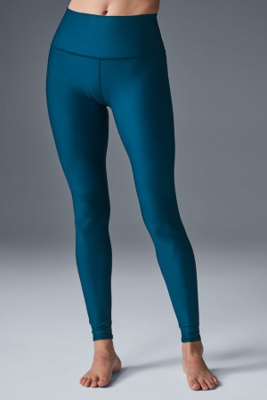 Alo Yoga High-Waist Airlift Leginy Damske Modre | Alo Yoga Slovensko SK-OMYZUB172