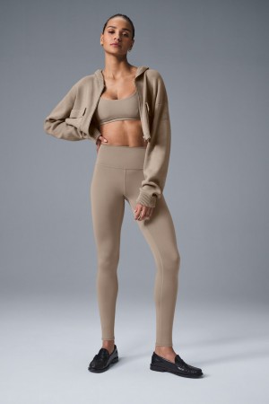 Alo Yoga High-Waist Airlift Leginy Damske Gravel | Alo Yoga Slovensko SK-HZGWAQ973