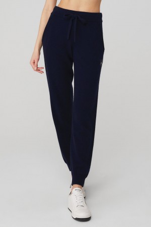 Alo Yoga High-Waist Cashmere Jet Set Nohavice Damske Námornícka Modrá | Alo Yoga Slovensko SK-RWINTK956