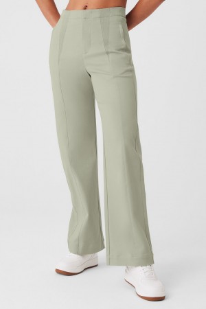 Alo Yoga High-Waist On Point Moto Trouser Nohavice Damske Limestone | Alo Yoga Slovensko SK-ZUTFQP186