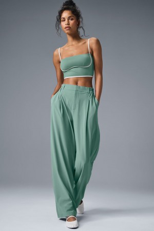 Alo Yoga High-Waist Pursuit Trouser (Long) Nohavice Damske Zelene | Alo Yoga Slovensko SK-KIYPBA853