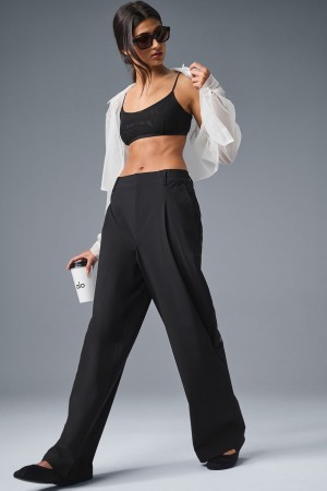 Alo Yoga High-Waist Pursuit Trouser (Regular) Nohavice Damske Čierne | Alo Yoga Slovensko SK-NFAQPW714