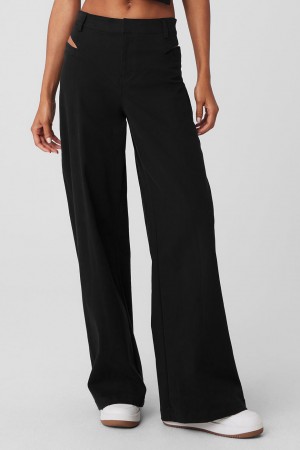 Alo Yoga High-Waist Risk Taker Trouser Nohavice Damske Čierne | Alo Yoga Slovensko SK-IZVJMX396