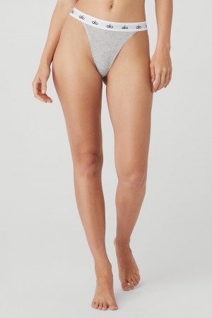Alo Yoga Icon French Cut Tanga Damske Siva | Alo Yoga Slovensko SK-ETYKVF678