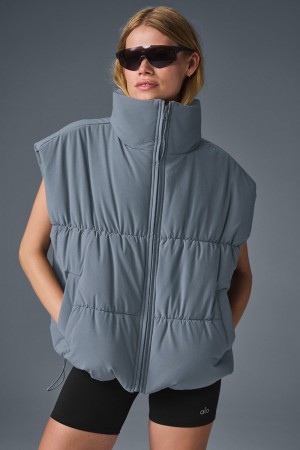 Alo Yoga Incline Puffer Vesta Damske Siva | Alo Yoga Slovensko SK-DGZQPL261