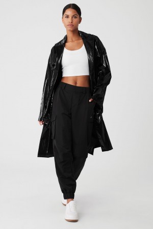 Alo Yoga Metallic Break Line Trench Kabat Damske Čierne Metal | Alo Yoga Slovensko SK-QIGXVN795