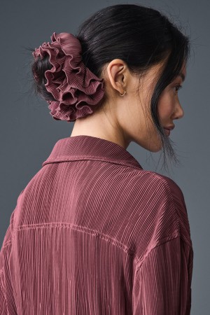 Alo Yoga Micro Plisse Oversize Scrunchie Vlasové Doplnky Bordove | Alo Yoga Slovensko SK-RUOZKA390