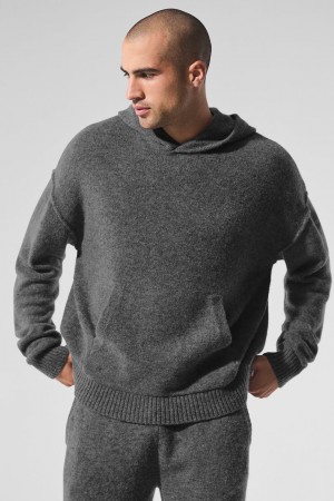 Alo Yoga New Class Cashmere Mikina s Kapucnou Panske Platina Siva | Alo Yoga Slovensko SK-MDNBIV732
