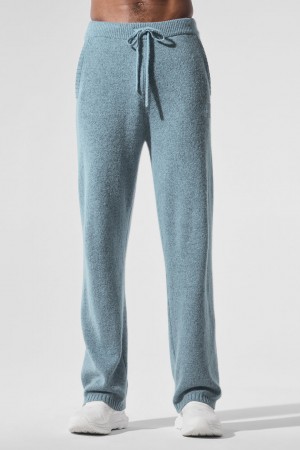 Alo Yoga New Class Cashmere Teplakove Nohavice Panske Modre Siva | Alo Yoga Slovensko SK-HWJSAU243