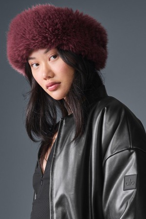 Alo Yoga Opulent Faux Fur Wintersun Headband Vlasové Doplnky Bordove | Alo Yoga Slovensko SK-HGWVNU057