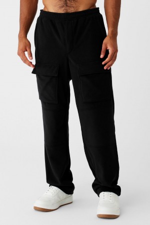Alo Yoga Polar Fleece Ridge Cargo Nohavice Panske Čierne | Alo Yoga Slovensko SK-QGVJMO618