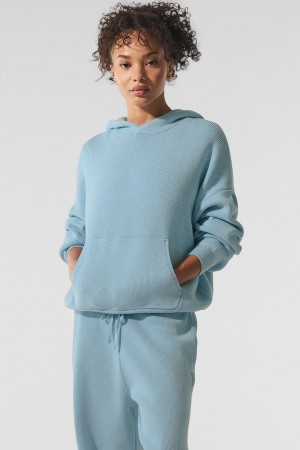 Alo Yoga Scholar Hooded Sveter Damske Modre | Alo Yoga Slovensko SK-XGBCUN653