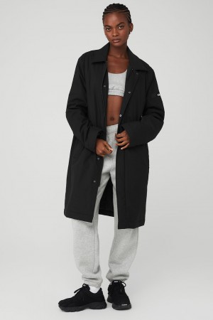 Alo Yoga Signature Overcoat Kabat Damske Čierne | Alo Yoga Slovensko SK-XTZKME109
