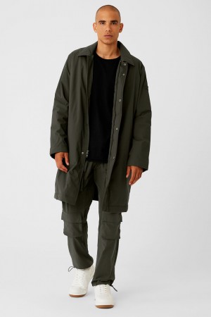 Alo Yoga Signature Overcoat Kabat Panske Zelene | Alo Yoga Slovensko SK-SNOFPZ941