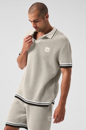 Alo Yoga Sports Club Sweater Knit Polokosela Panske Béžové | Alo Yoga Slovensko SK-SHWZUD109