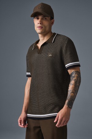Alo Yoga Sports Club Sweater Knit Polokosela Panske Hnede | Alo Yoga Slovensko SK-QVKGCO952