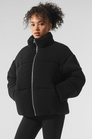 Alo Yoga Stage Sweater Puffer Bunda Damske Čierne | Alo Yoga Slovensko SK-XKTAJO801