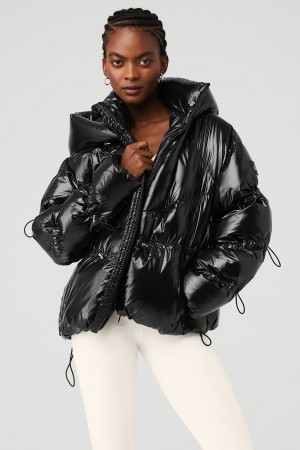 Alo Yoga Stunner Puffer Bunda Damske Čierne | Alo Yoga Slovensko SK-HCFTRB093