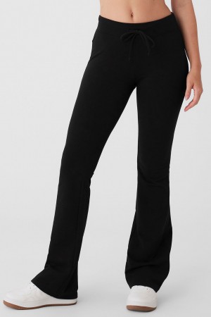 Alo Yoga Sway Bootcut Teplakove Nohavice Damske Čierne | Alo Yoga Slovensko SK-IFHZPM435