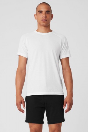 Alo Yoga Triumph Raglan Tricko Panske Biele | Alo Yoga Slovensko SK-JESCRP846