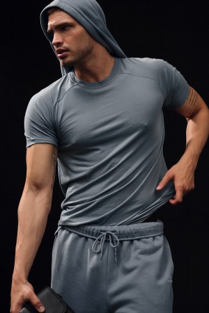 Alo Yoga Triumph Raglan Tricko Panske Siva | Alo Yoga Slovensko SK-YRAKFQ547