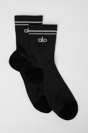 Alo Yoga Unisex Half-Crew Performance Ponozky Čierne | Alo Yoga Slovensko SK-PXVYES936