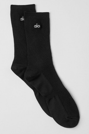 Alo Yoga Unisex Half-Crew Understated Ponozky Čierne | Alo Yoga Slovensko SK-XWJEDF109
