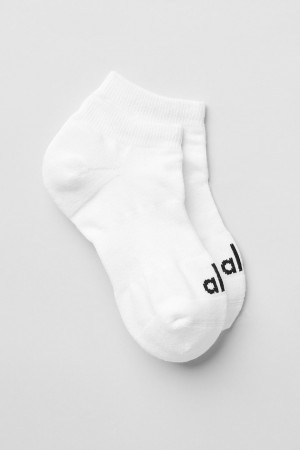 Alo Yoga Unisex Street Ponozky Biele Čierne | Alo Yoga Slovensko SK-XEQDKU294