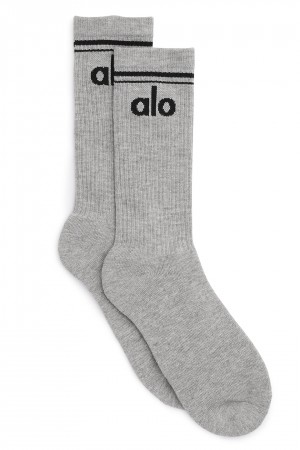 Alo Yoga Unisex Throwback Ponozky Siva Čierne | Alo Yoga Slovensko SK-TEOFBG738