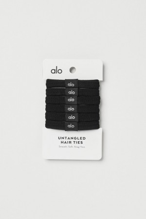 Alo Yoga Untangled Hair Tie 6-Pack Vlasové Doplnky Čierne | Alo Yoga Slovensko SK-XTIYLR128