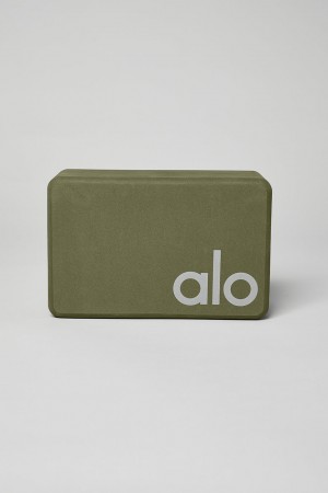 Alo Yoga Uplifting Yoga Block Yoga Equipment Zelene Strieborne | Alo Yoga Slovensko SK-ZFCWGQ314