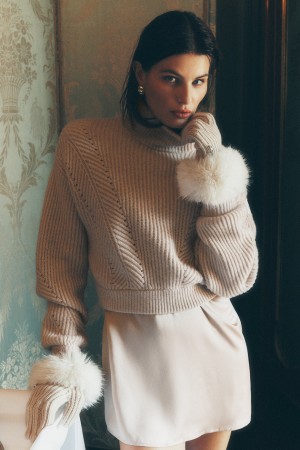 Alo Yoga Winter Magic Cashmere Turtleneck Sveter Damske Birch Heather | Alo Yoga Slovensko SK-OGMUSX278