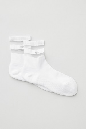 Alo Yoga Women's Pulse Grip Ponozky Biele | Alo Yoga Slovensko SK-GYLXEH486