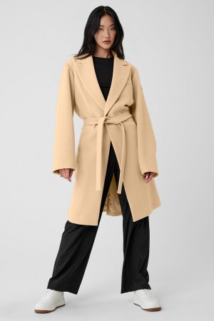 Alo Yoga Wool Gameday Overcoat Kabat Damske Hnede | Alo Yoga Slovensko SK-LCFPZG164