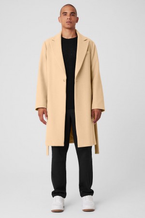 Alo Yoga Wool Gameday Overcoat Kabat Panske Hnede | Alo Yoga Slovensko SK-OUPCGE324