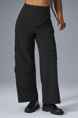 Alo Yoga Workwear Cargo Nohavice Damske Čierne | Alo Yoga Slovensko SK-INWTRL395